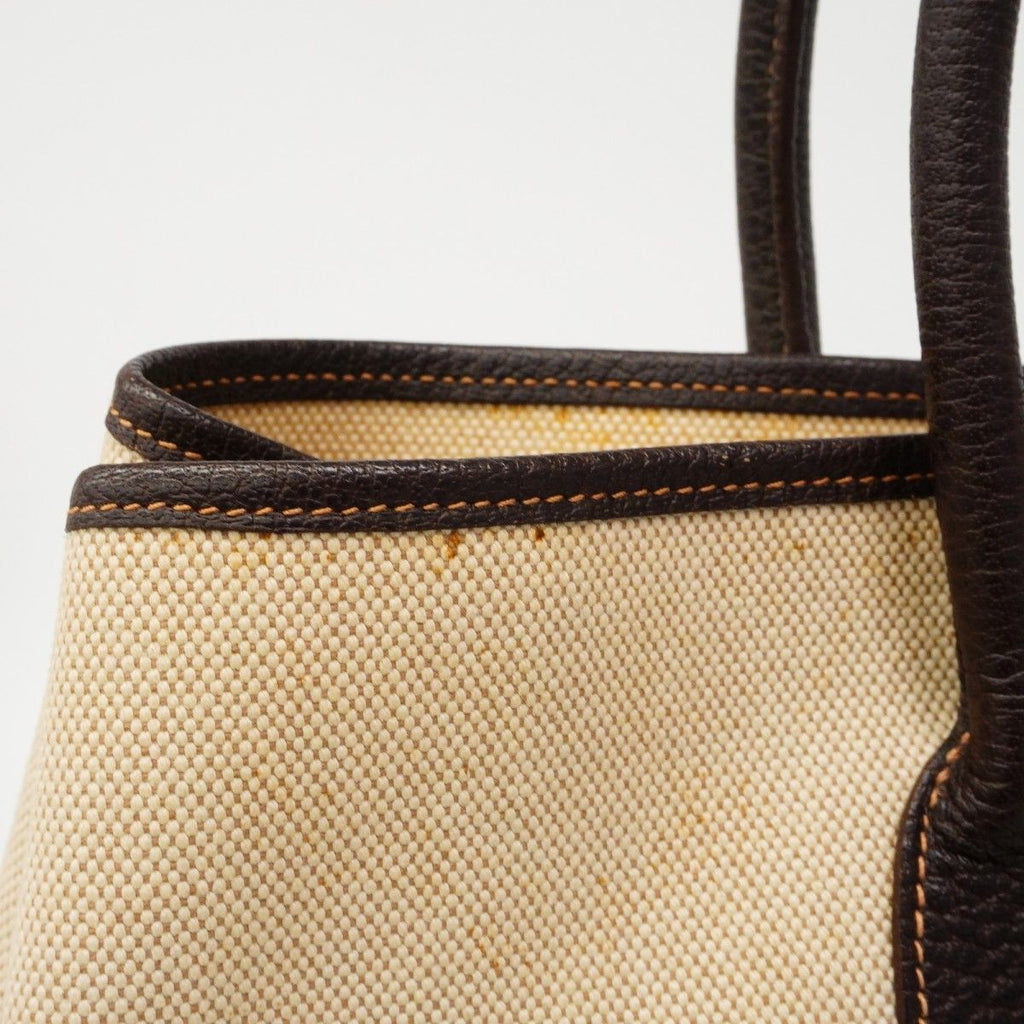 Hermes Tote Garden Party PM Toile Ash Brown Silver — view 8