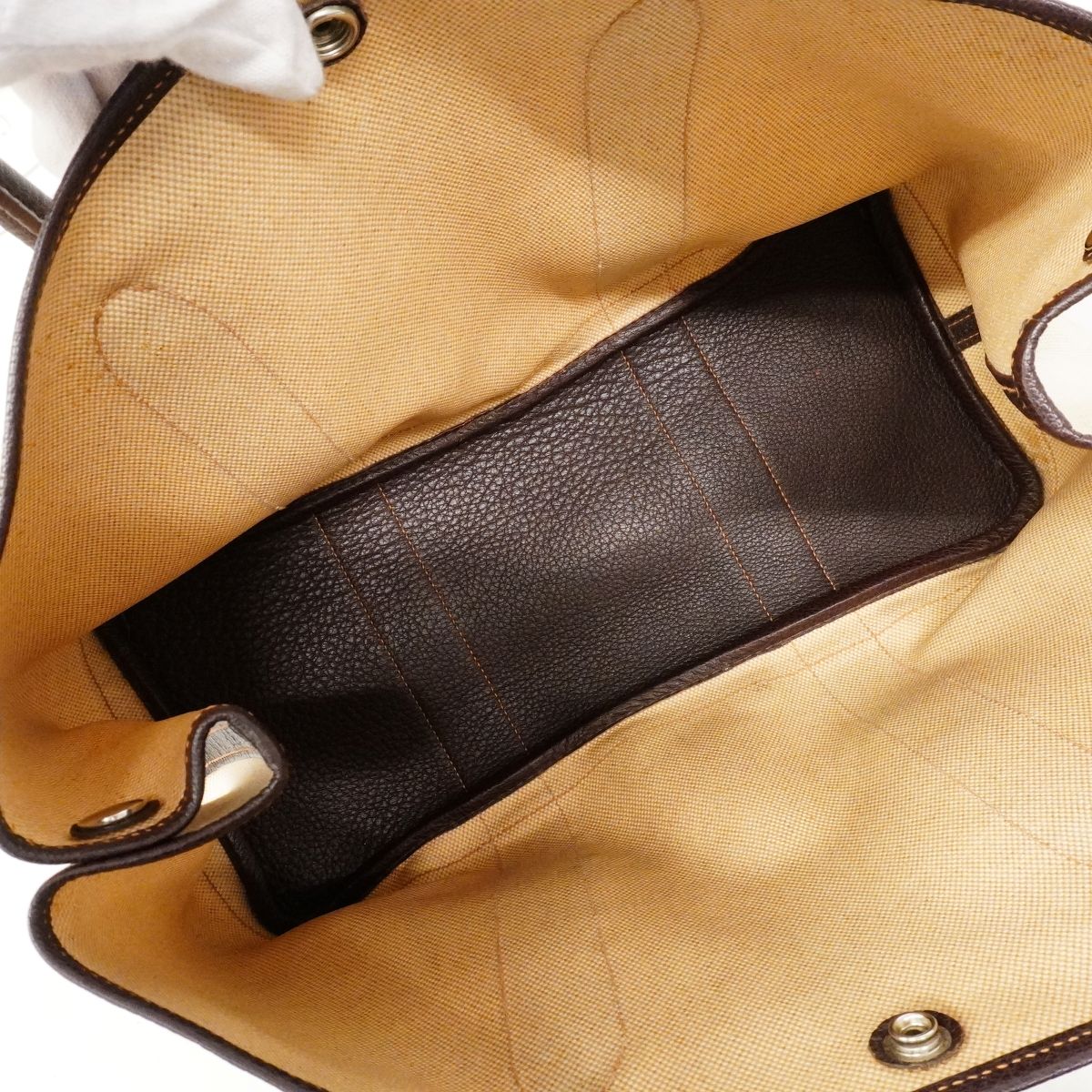 Hermes Tote Garden Party PM Toile Ash Brown Silver — view 4