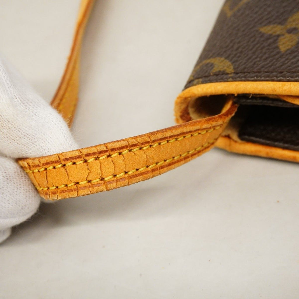 Louis Vuitton Shoulder Bag Monogram Pochette Twin GM Brown — view 6