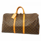 Louis Vuitton Boston Bag Monogram Keepall Bandouliere 55 Brown