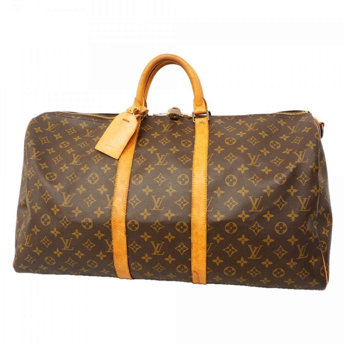 Louis Vuitton Boston Bag Monogram Keepall Bandouliere 55 Brown