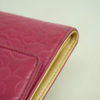 Chanel Trifold Wallet Camellia Lambskin Pink Gold — view 8