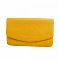 Chanel Wallet Caviar Leather Yellow Gold