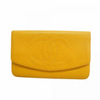 Chanel Wallet Caviar Leather Yellow Gold