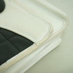 Chanel Shoulder Bag 2.55 Choco Bar Lambskin White Black Gold — view 9