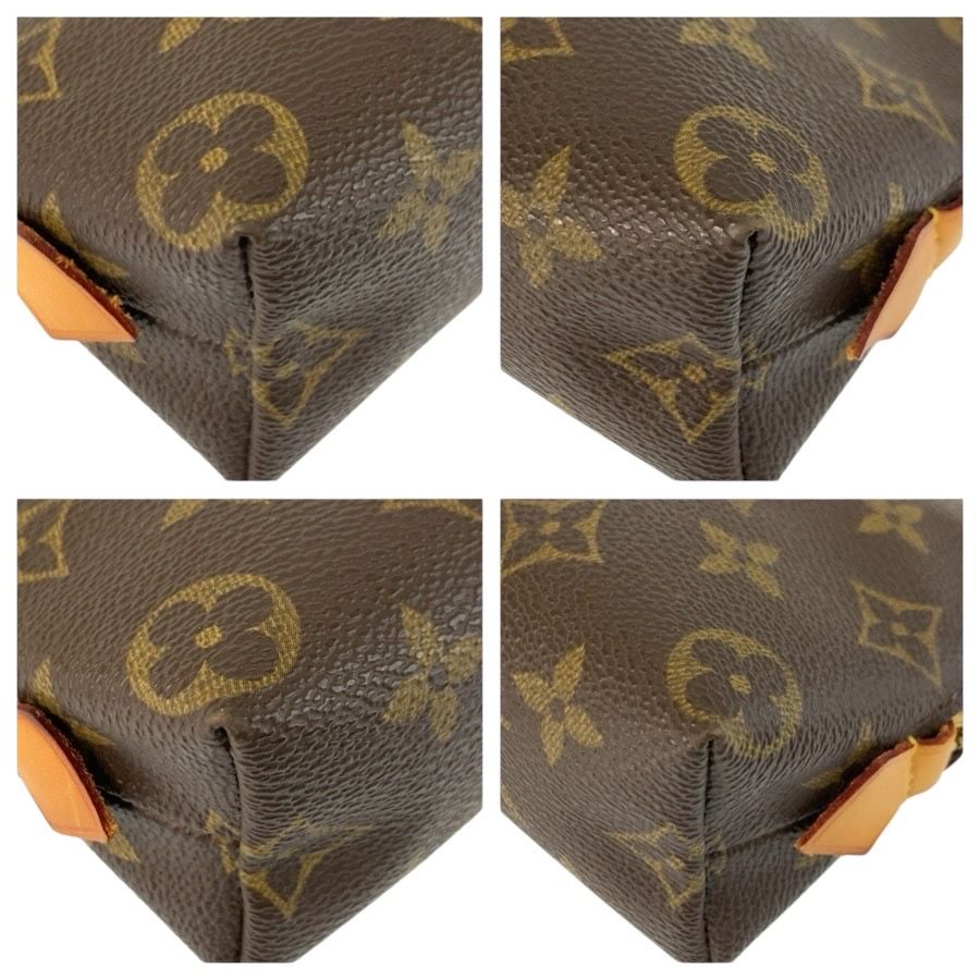 Louis Vuitton Monogram Pochette Cosmetic PM Brown Gold Pouch Makeup — view 4