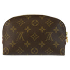 Louis Vuitton Monogram Pochette Cosmetic PM Brown Gold Pouch Makeup — view 2