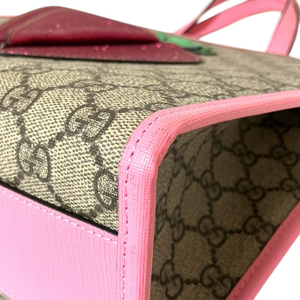 Gucci Children's GG Supreme Strawberry Tote Beige — view 7
