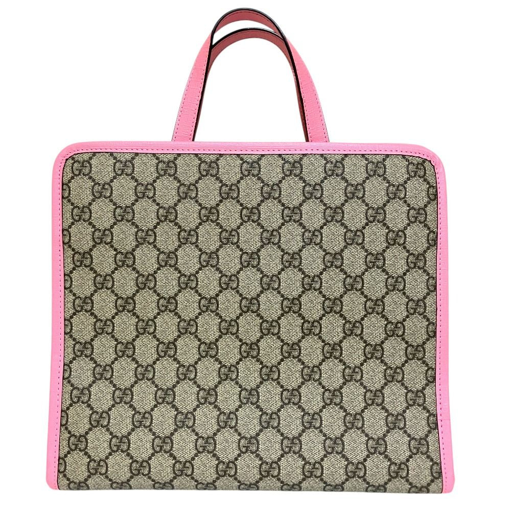 Gucci Children's GG Supreme Strawberry Tote Beige — view 2