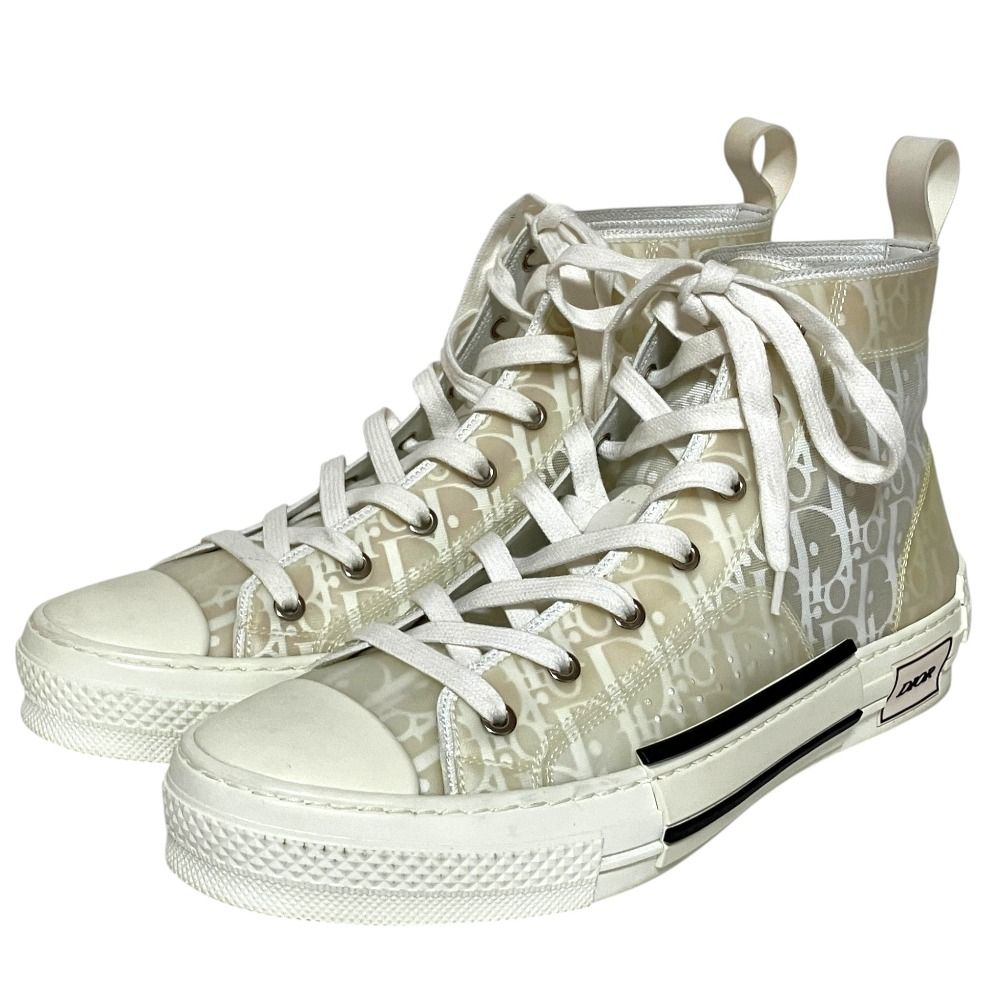 Dior Homme Oblique High Cut Sneakers 42 White