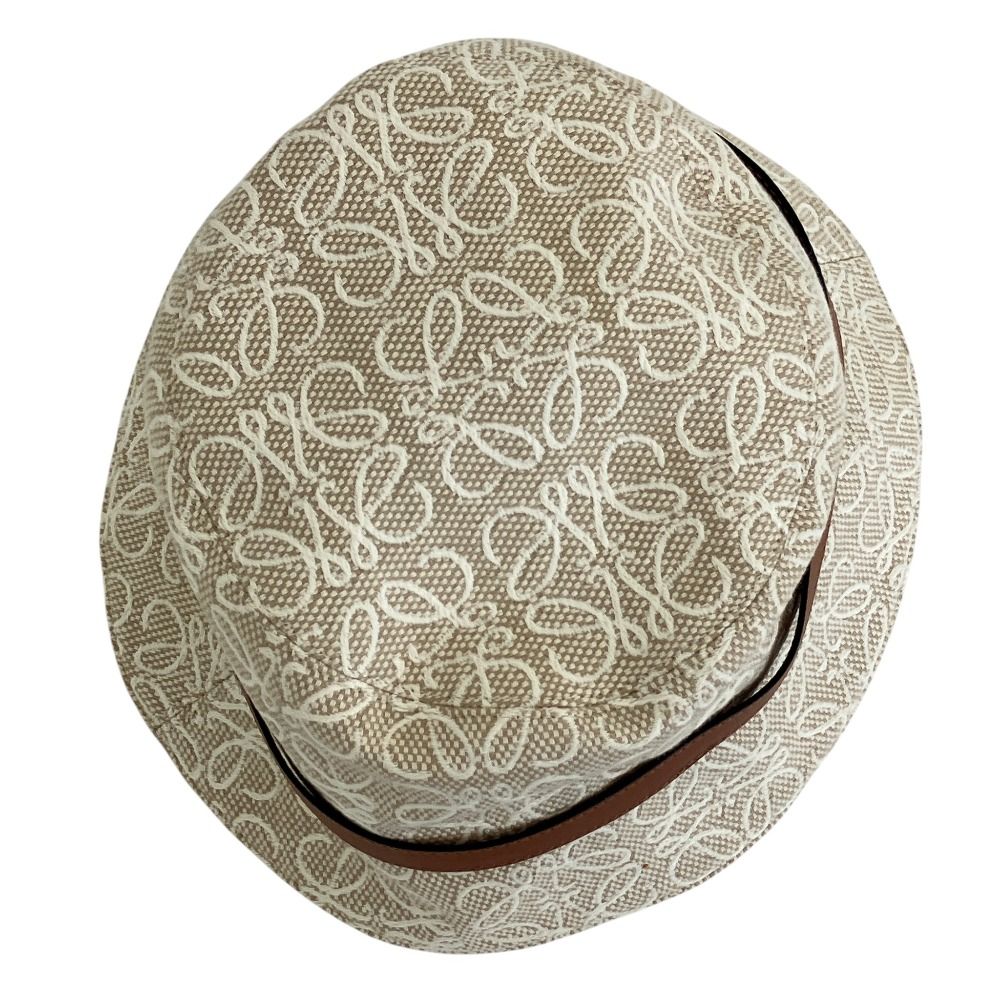 Loewe Anagram Jacquard Bucket Hat 59 Beige White — view 4
