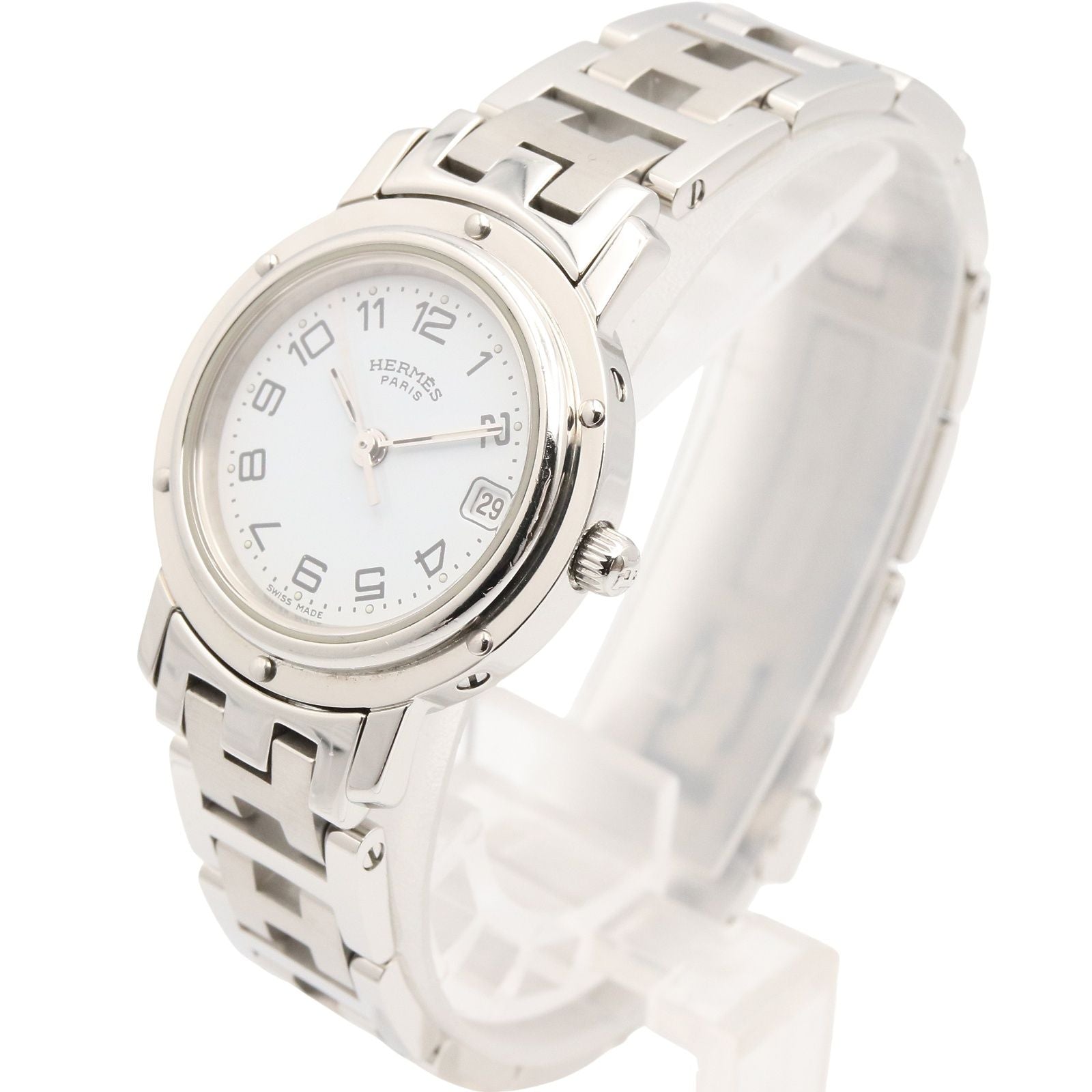 Hermes Watch Clipper White Stainless Steel — view 2