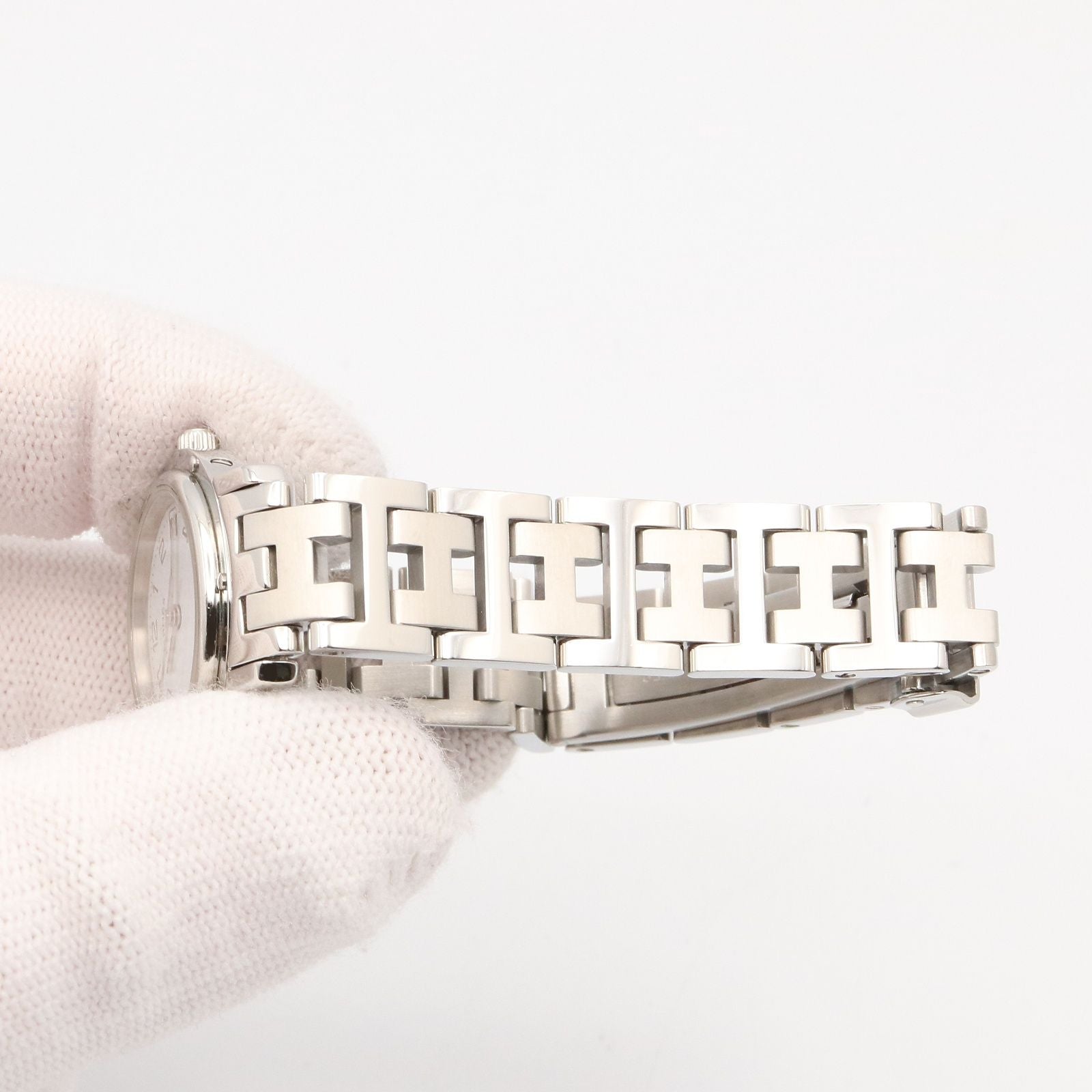 Hermes Watch Clipper White Stainless Steel — view 8