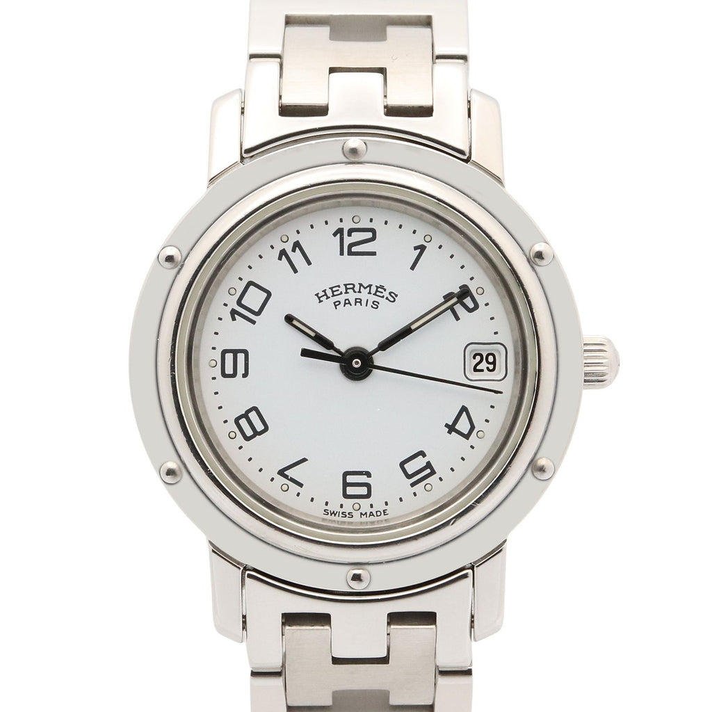 Hermes Watch Clipper White Stainless Steel