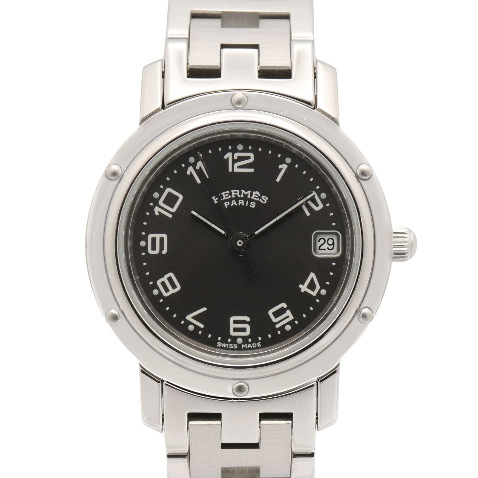 Hermes Watch Clipper Gray Stainless Steel
