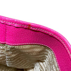 Prada Triangle Plate Canvas Tote Beige Pink — view 8