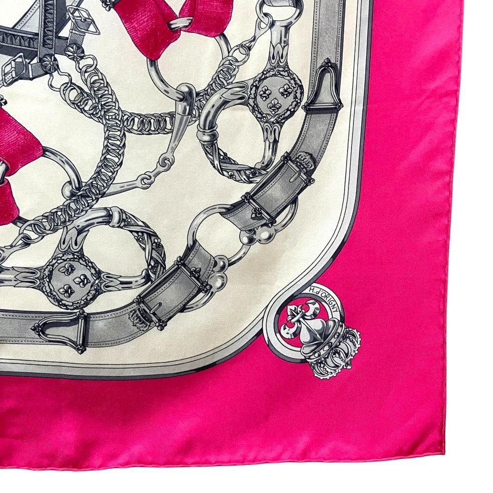 Hermes Cavalcadour Carre 90 Large Silk Scarf Pink — view 2