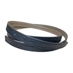 Hermes Reversible Narrow Belt 13 80 Black Gray Noir Etoupe