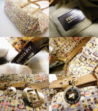 Fendi Zucchino Tote Canvas Leather Multicolor Charm — view 5