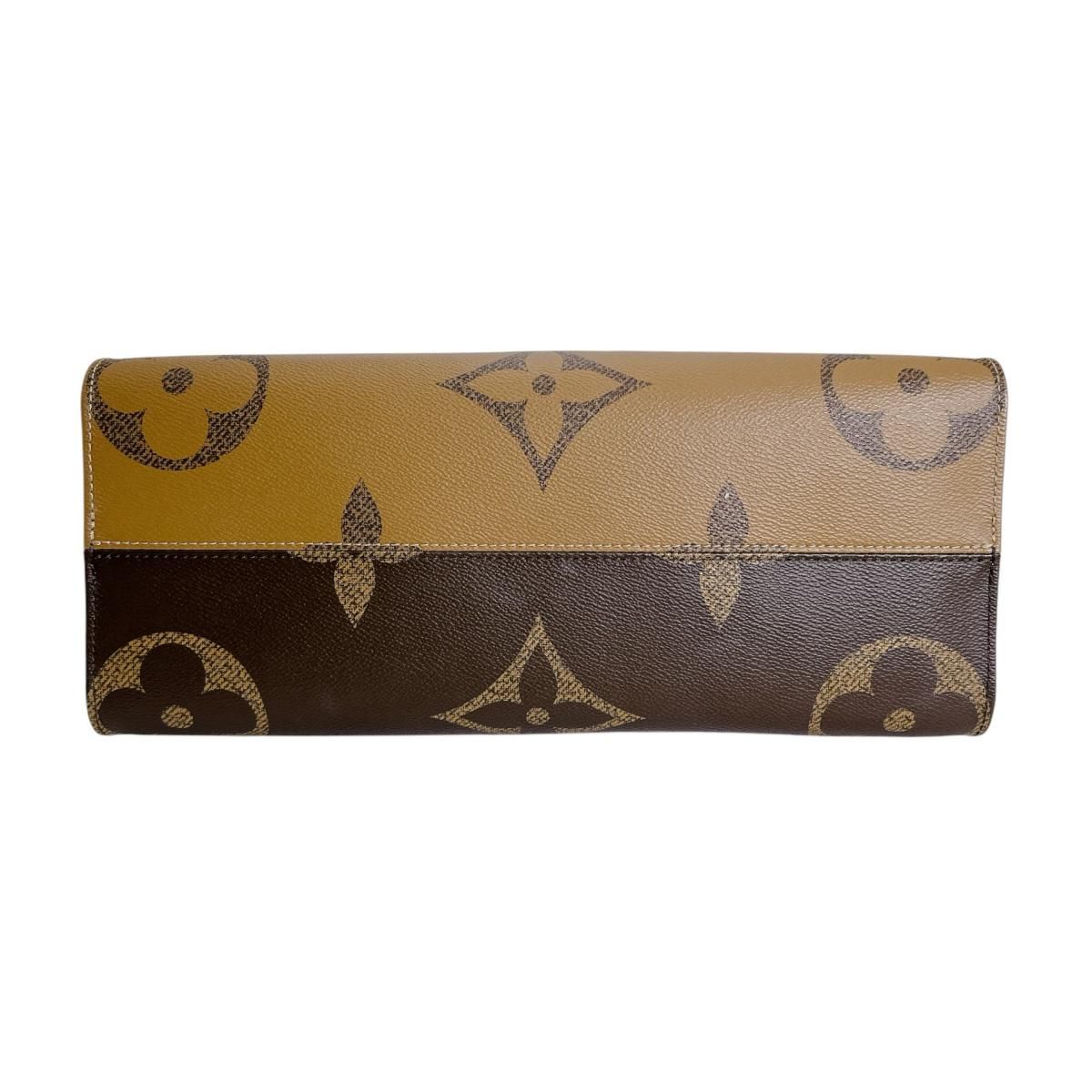 Louis Vuitton Monogram Giant Reverse Handbag On The Go MM Tote Brown — view 5