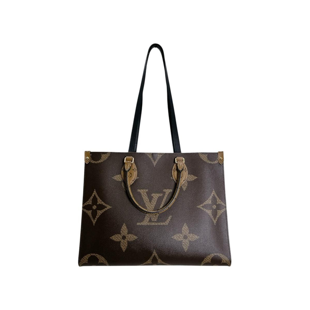 Louis Vuitton Monogram Giant Reverse Handbag On The Go MM Tote Brown — view 6