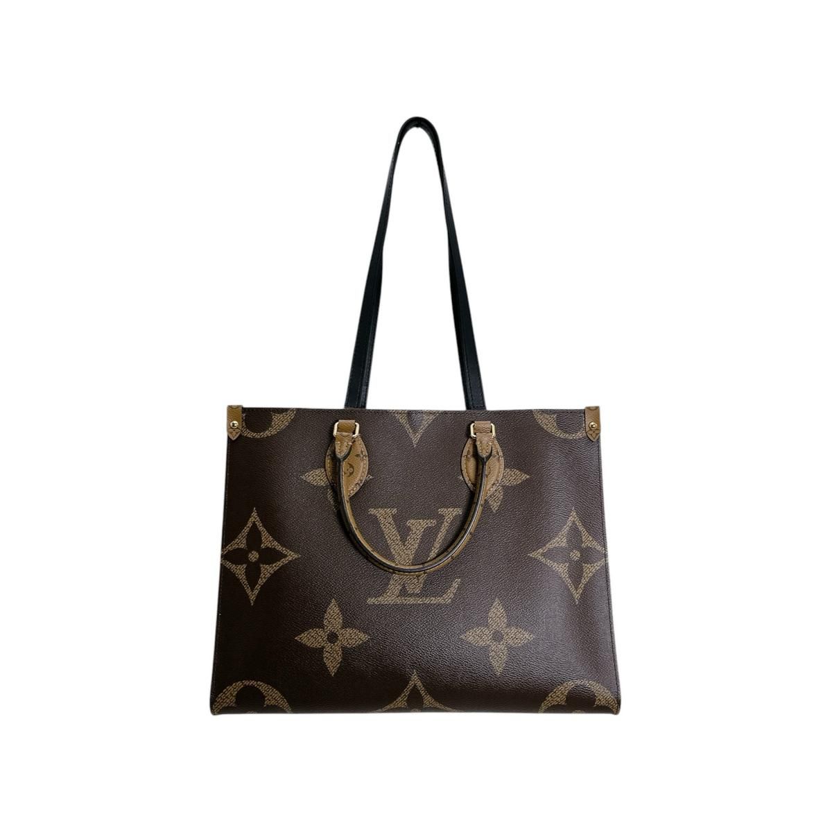 Louis Vuitton Monogram Giant Reverse Handbag On The Go MM Tote Brown — view 6