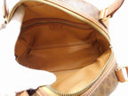 Celine Vintage Handbag Brown Leather Macadam Pattern Gold — view 5