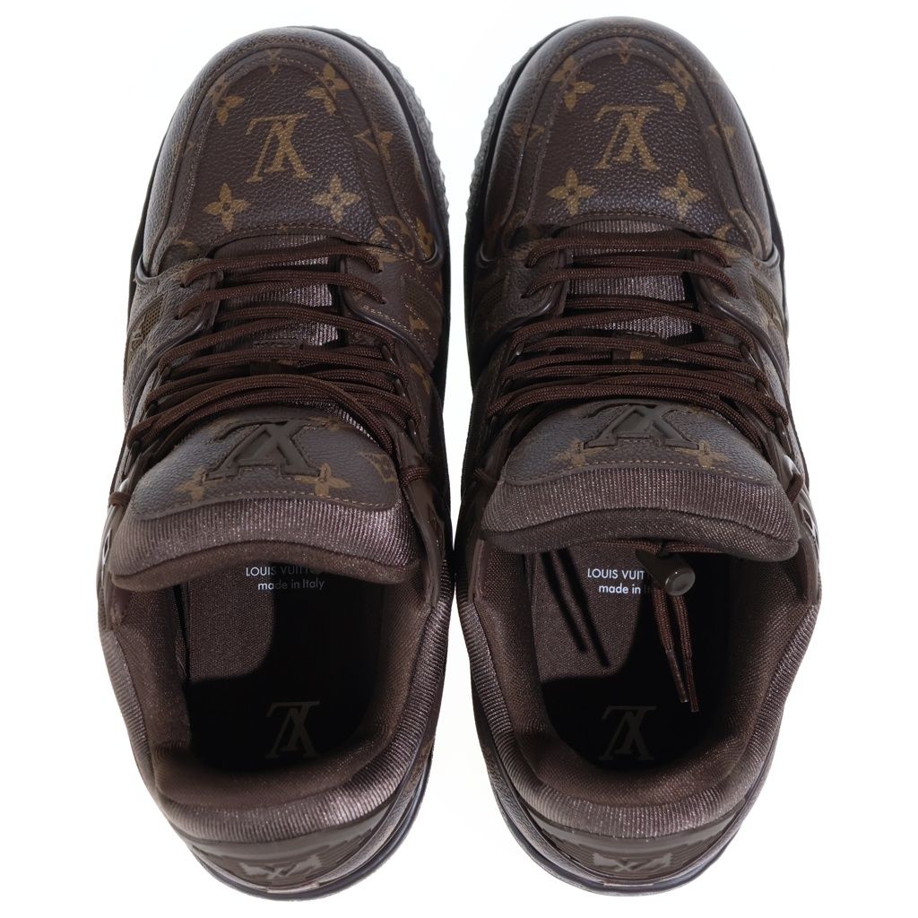 Louis Vuitton LV Trainer Maxi Monogram Low Cut Sneakers Brown — view 4