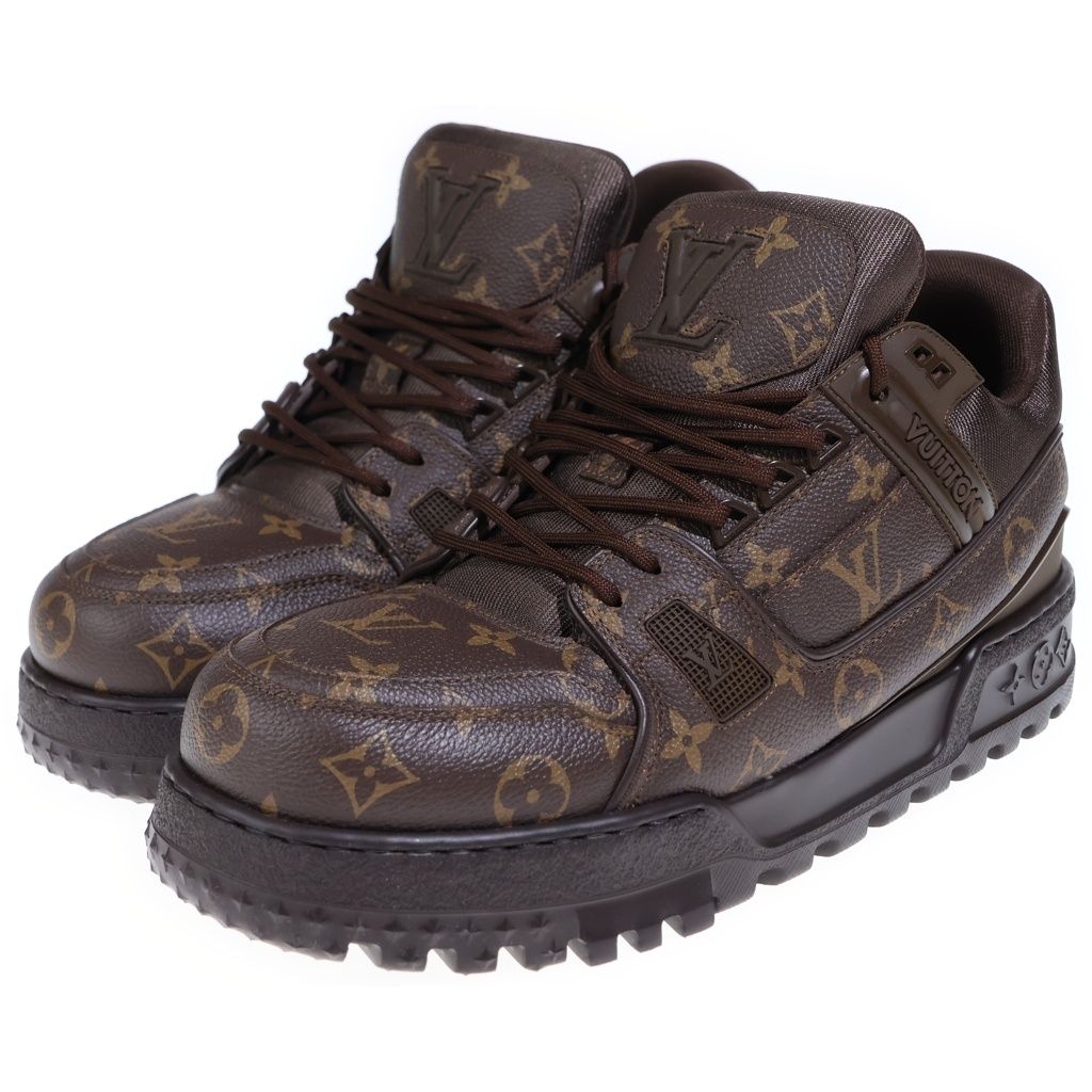 Louis Vuitton LV Trainer Maxi Monogram Low Cut Sneakers Brown — view 2