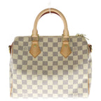 Louis Vuitton Damier Azur Speedy Bandouliere 25 2-Way Shoulder Bag Beige Leather — view 2