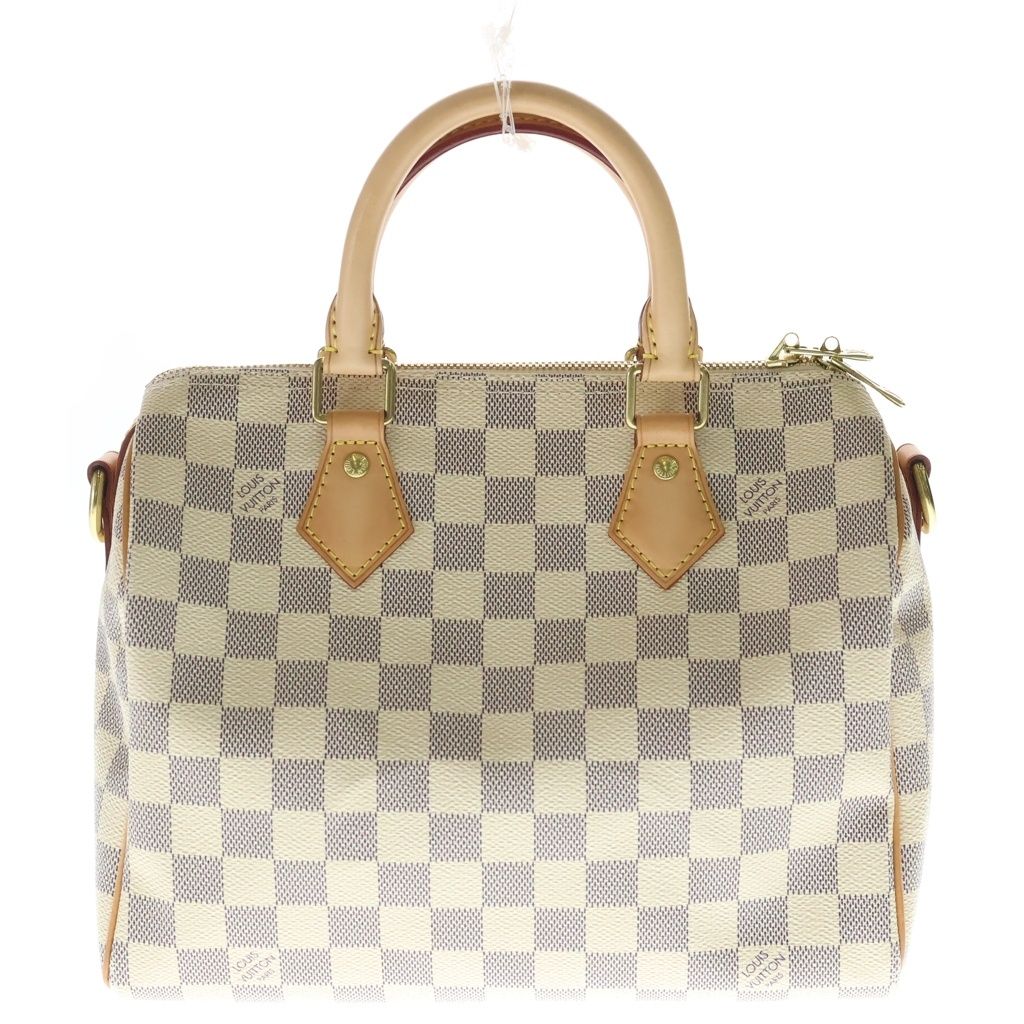 Louis Vuitton Damier Azur Speedy Bandouliere 25 2-Way Shoulder Bag Beige Leather — view 2