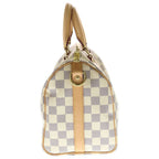 Louis Vuitton Damier Azur Speedy Bandouliere 25 2-Way Shoulder Bag Beige Leather — view 3