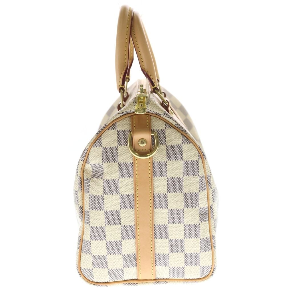 Louis Vuitton Damier Azur Speedy Bandouliere 25 2-Way Shoulder Bag Beige Leather — view 3