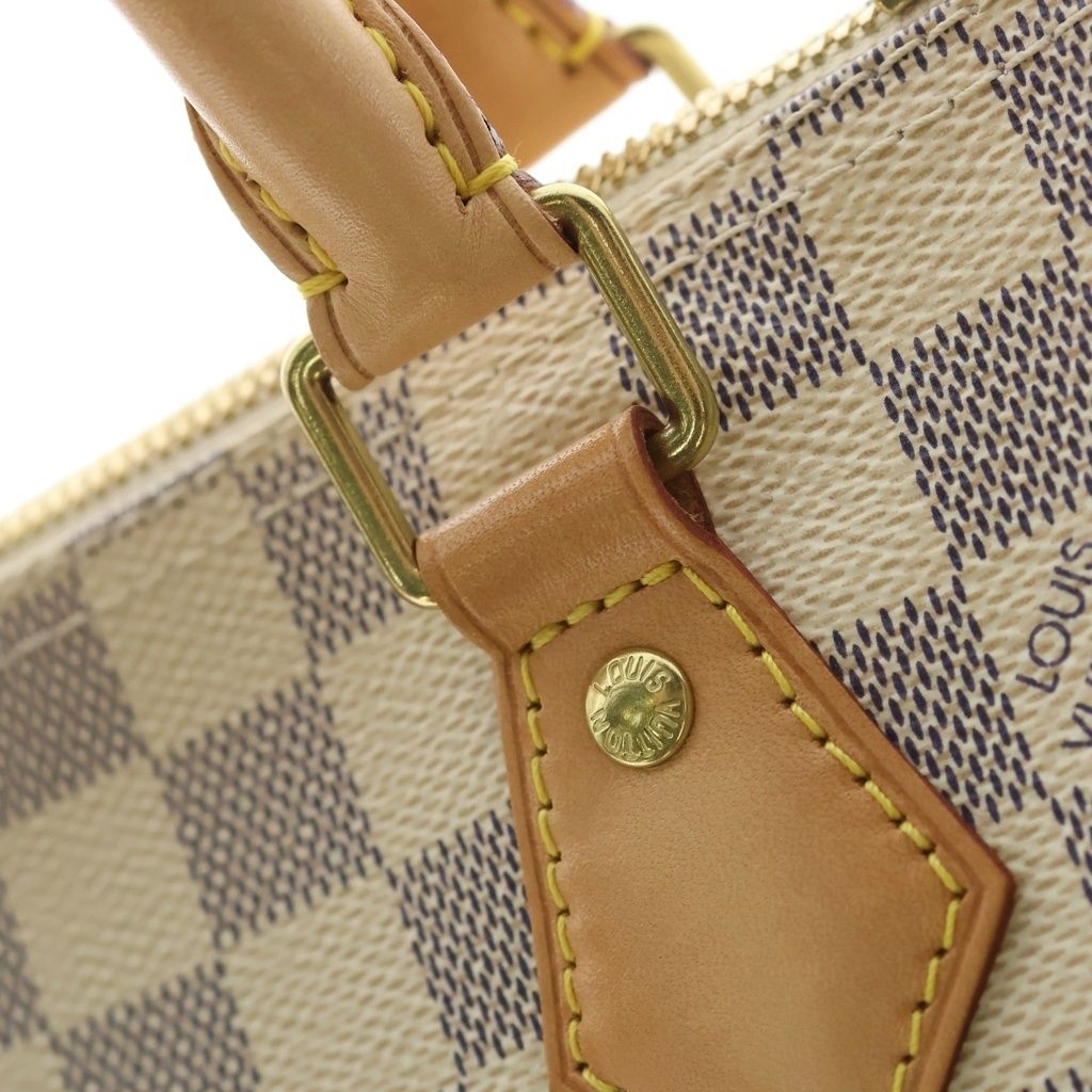 Louis Vuitton Damier Azur Speedy Bandouliere 25 2-Way Shoulder Bag Beige Leather — view 6