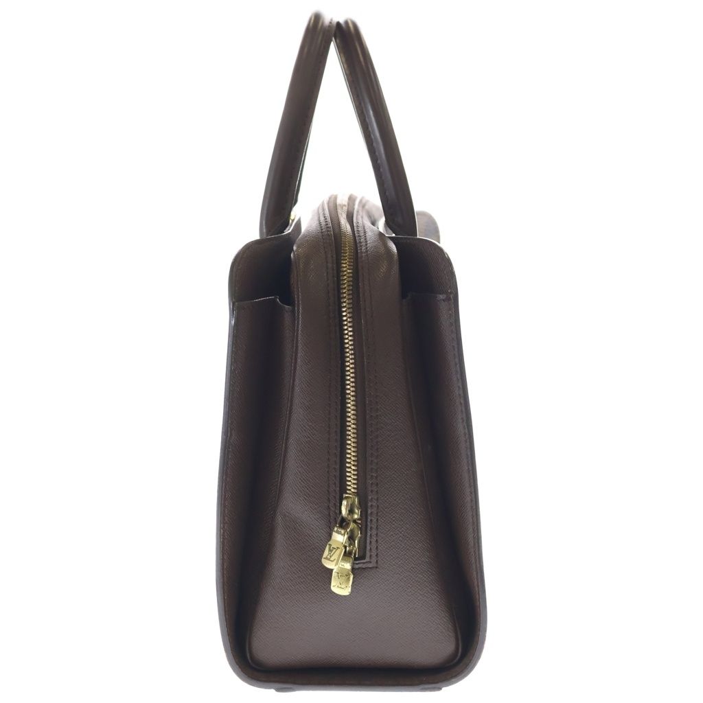 Louis Vuitton Damier Triana Leather Handbag Brown — view 3