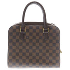Louis Vuitton Damier Triana Leather Handbag Brown — view 2