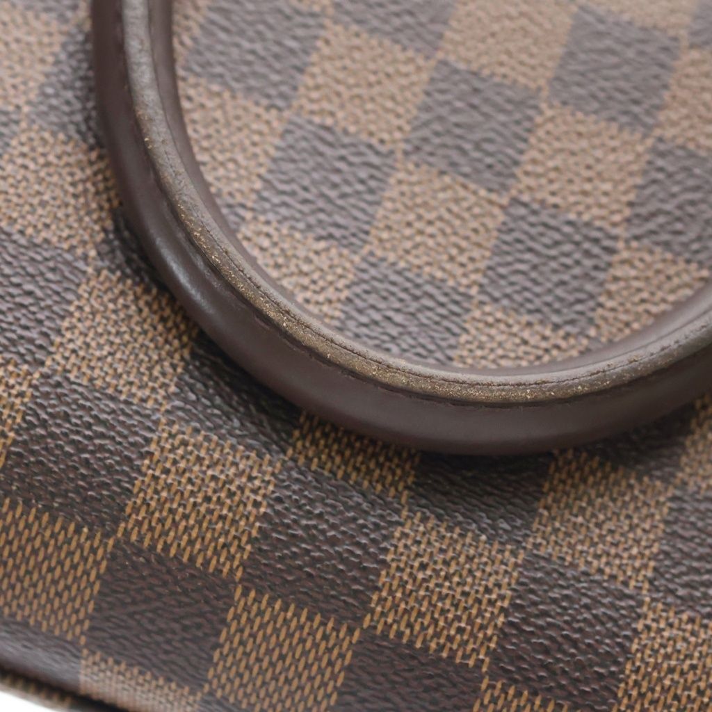 Louis Vuitton Damier Triana Leather Handbag Brown — view 8