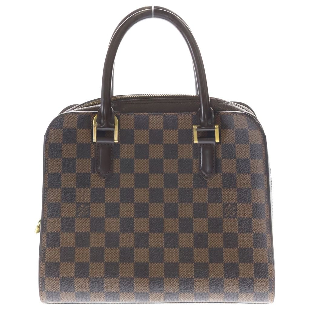 Louis Vuitton Damier Triana Leather Handbag Brown