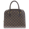 Louis Vuitton Damier Triana Leather Handbag Brown