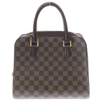 Louis Vuitton Damier Triana Leather Handbag Brown
