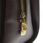 Louis Vuitton Damier Triana Leather Handbag Brown — view 7