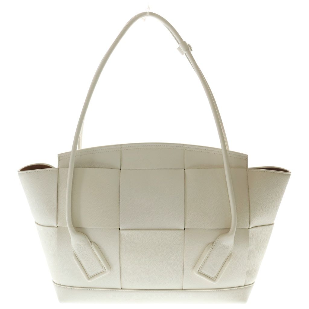 Bottega Veneta Maxi Intrecciato Arco Tote White Leather — view 2