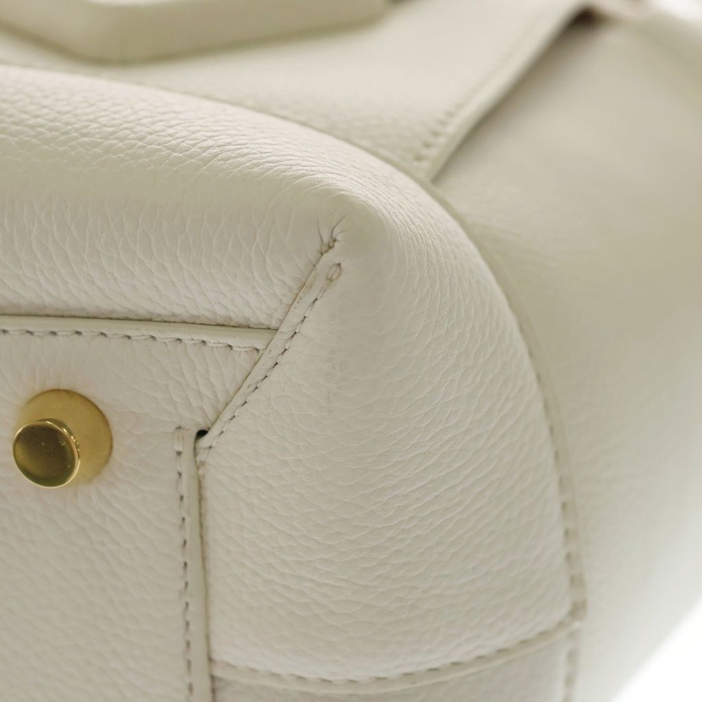 Bottega Veneta Maxi Intrecciato Arco Tote White Leather — view 6