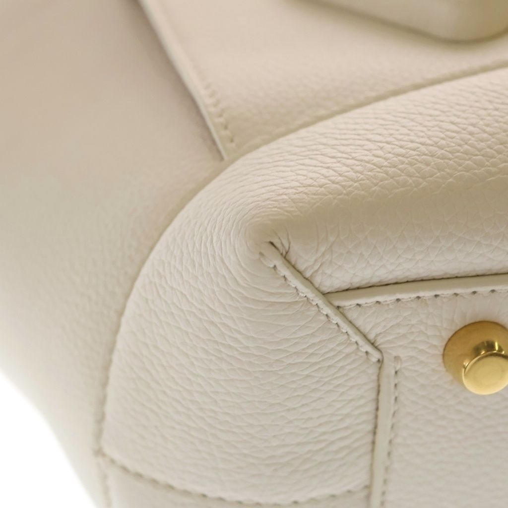 Bottega Veneta Maxi Intrecciato Arco Tote White Leather — view 5