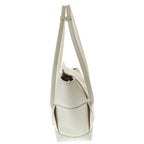 Bottega Veneta Maxi Intrecciato Arco Tote White Leather — view 3