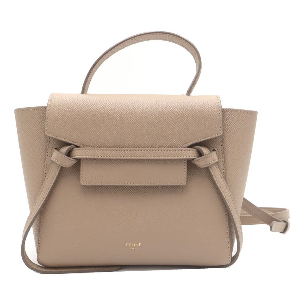 Celine Pico Belt Bag Leather 2-Way Beige