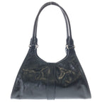 Prada Soft Luxe Handbag Black Leather Silver — view 2