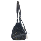 Prada Soft Luxe Handbag Black Leather Silver — view 3