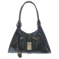 Prada Soft Luxe Handbag Black Leather Silver