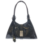 Prada Soft Luxe Handbag Black Leather Silver